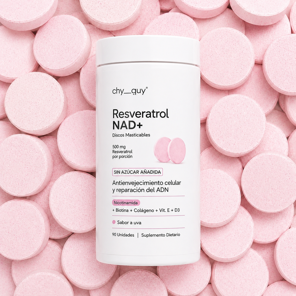 Resveratrol NAD+ Discos Masticables 90 Unidades Sin Azúcar ★ 4.7 (362)